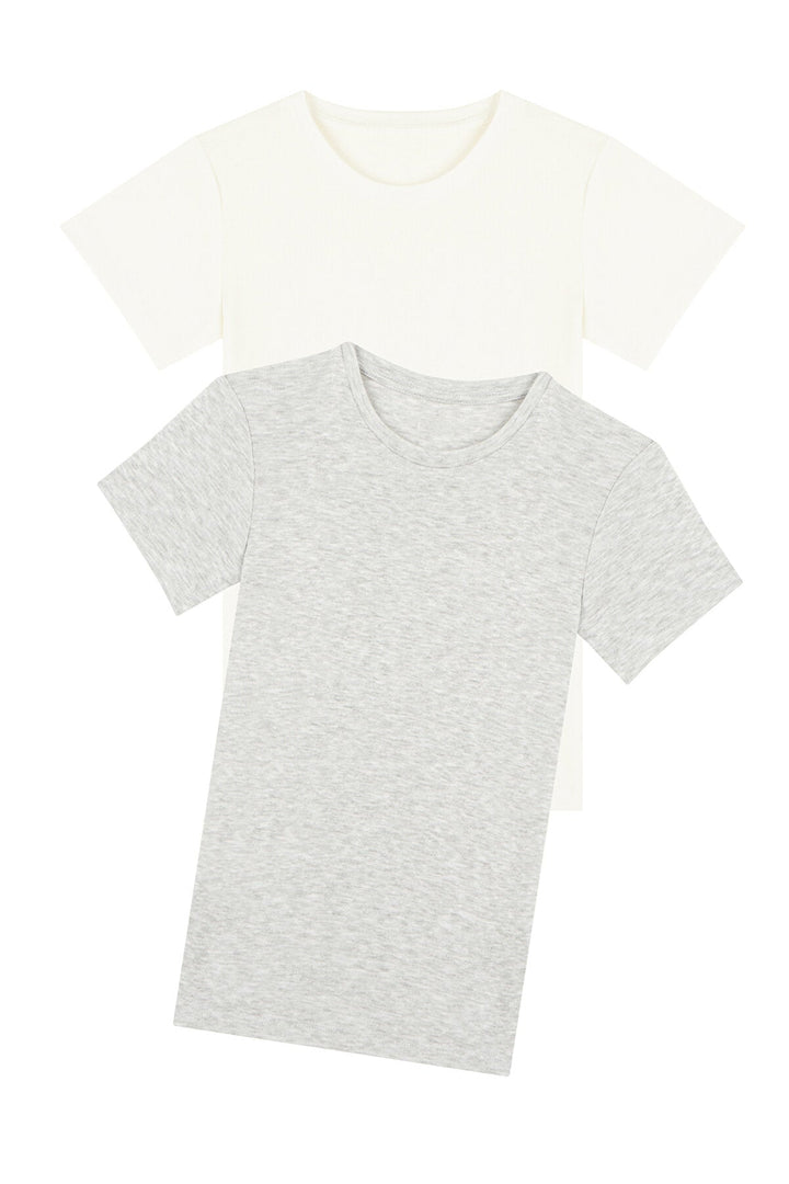 White Unisex Thermal 2In1 Tshirt