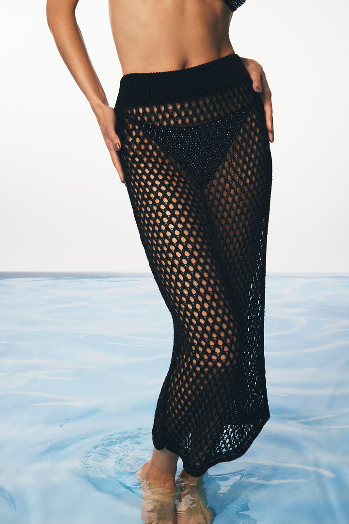 Shiny Fishnet Skirt - Gamze Erçel Collection