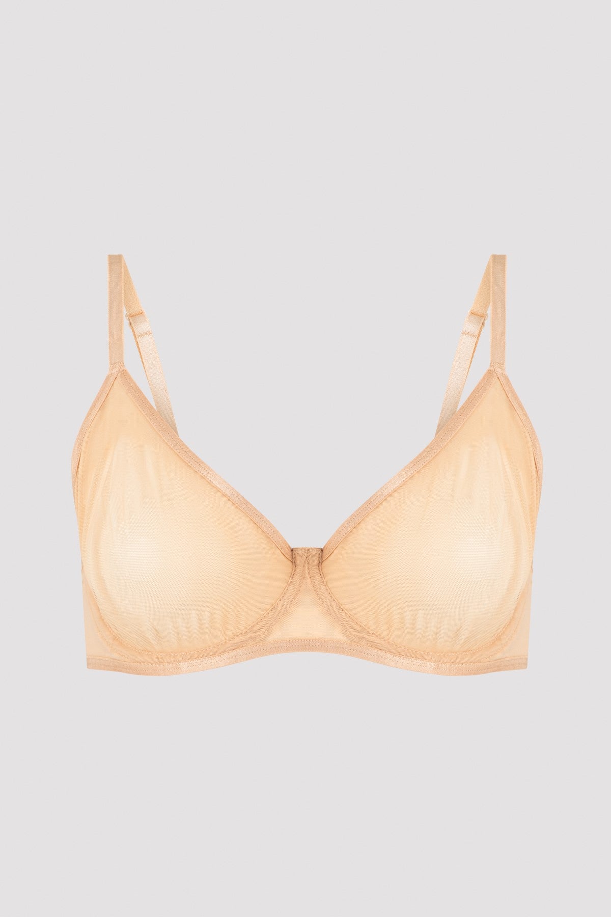 Beige Iris Transparent Underwire Bra