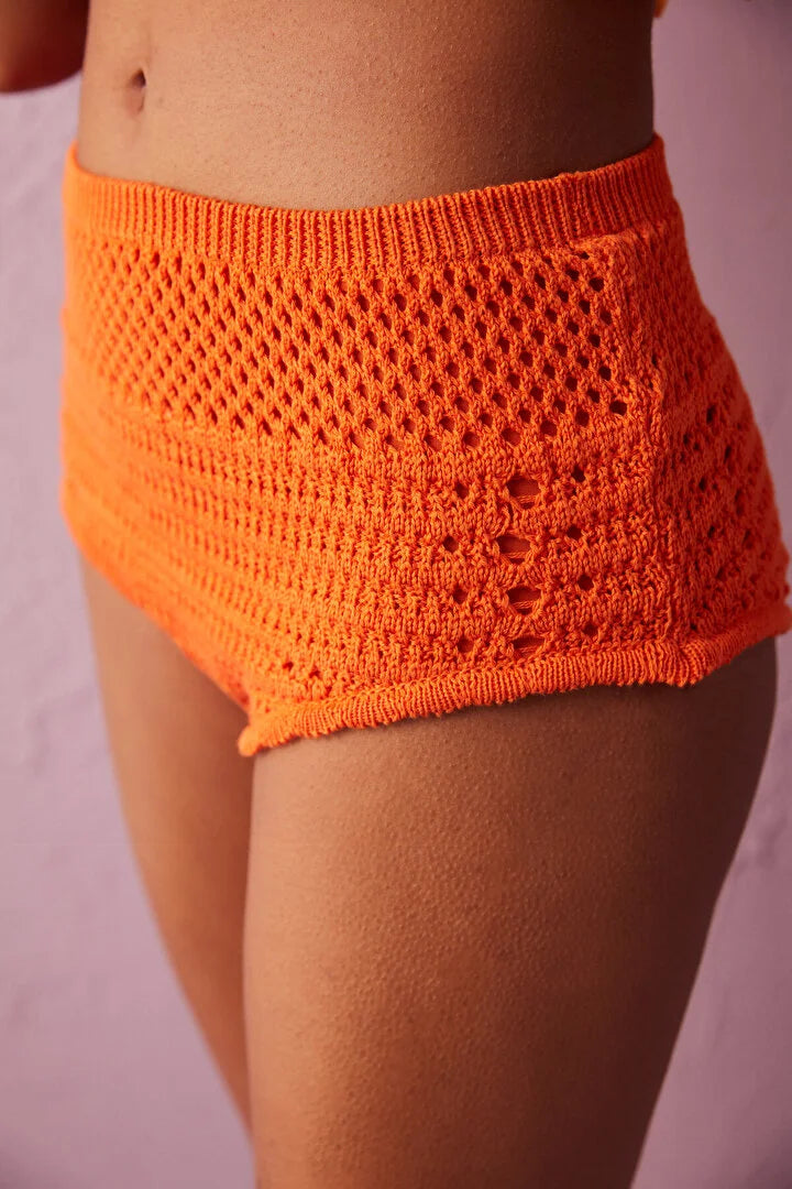 Orange Pia Short Bikini Bottom