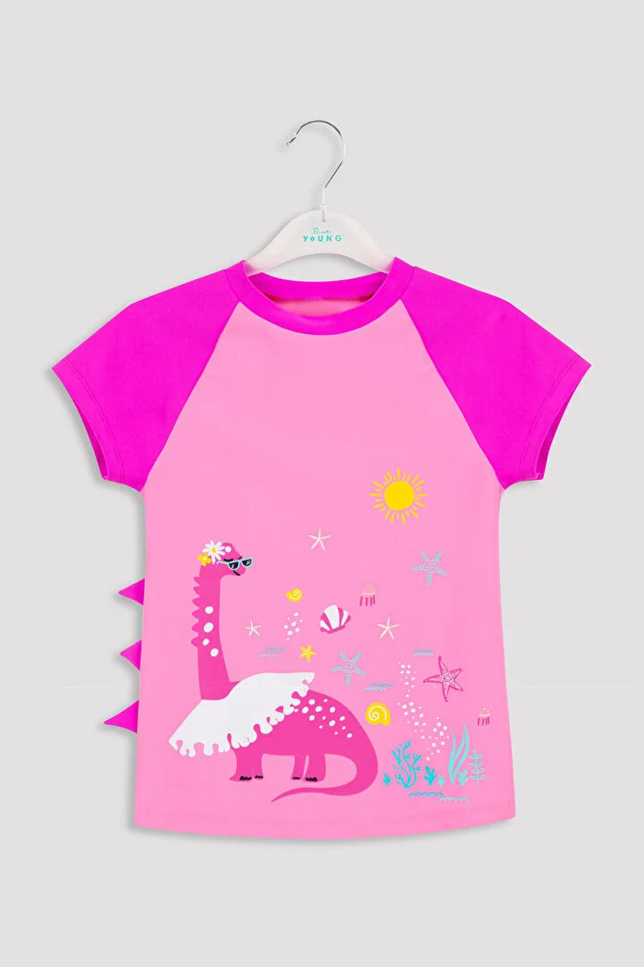 Girls Dino Uv Top