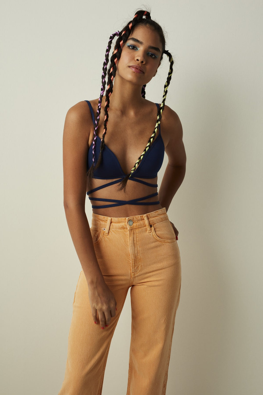 Navy Blue Bu4u Flex Strappy Non-wired Bra