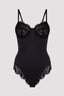 Bk Black Curvy Lace Bodysuit