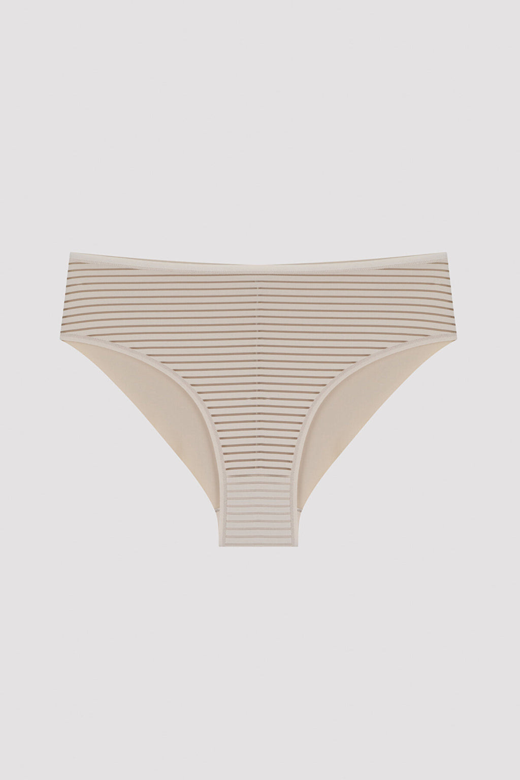 سروال عالي الخصر بيج باللون النيود