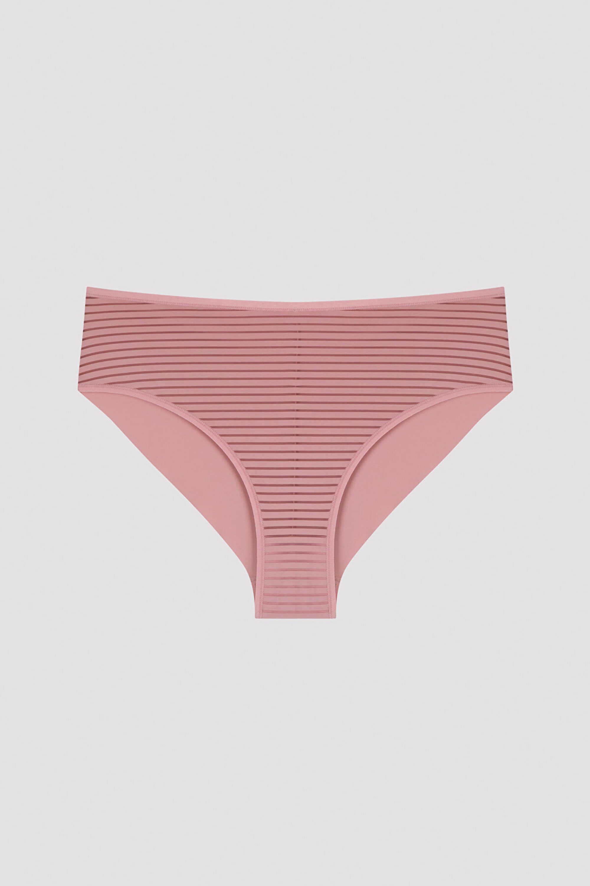 سروال عالي الخصر بيج باللون النيود