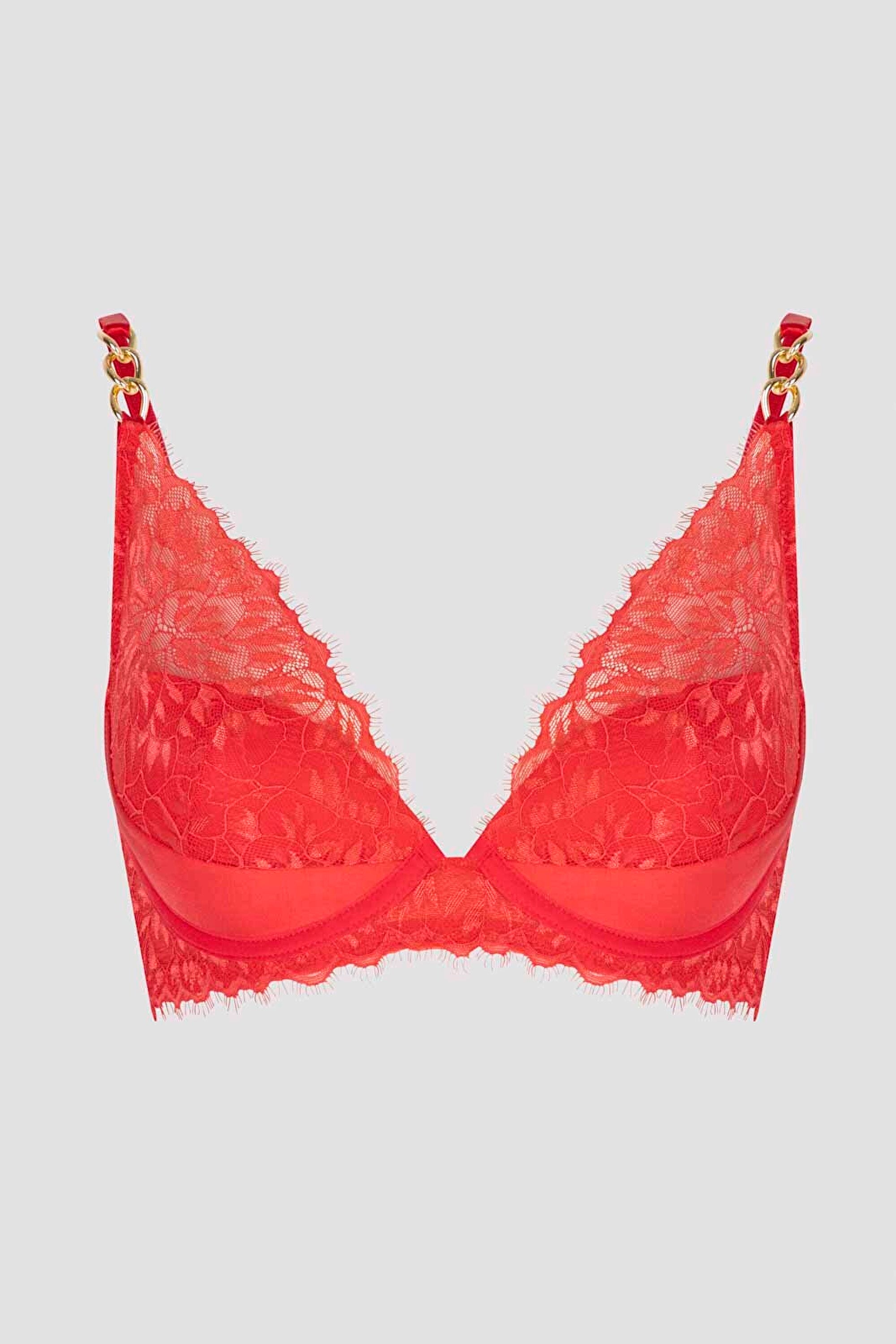 Lace Chain Strap Bra