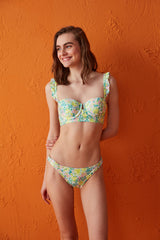 Multi Colored Grace Half Band Bikini Top