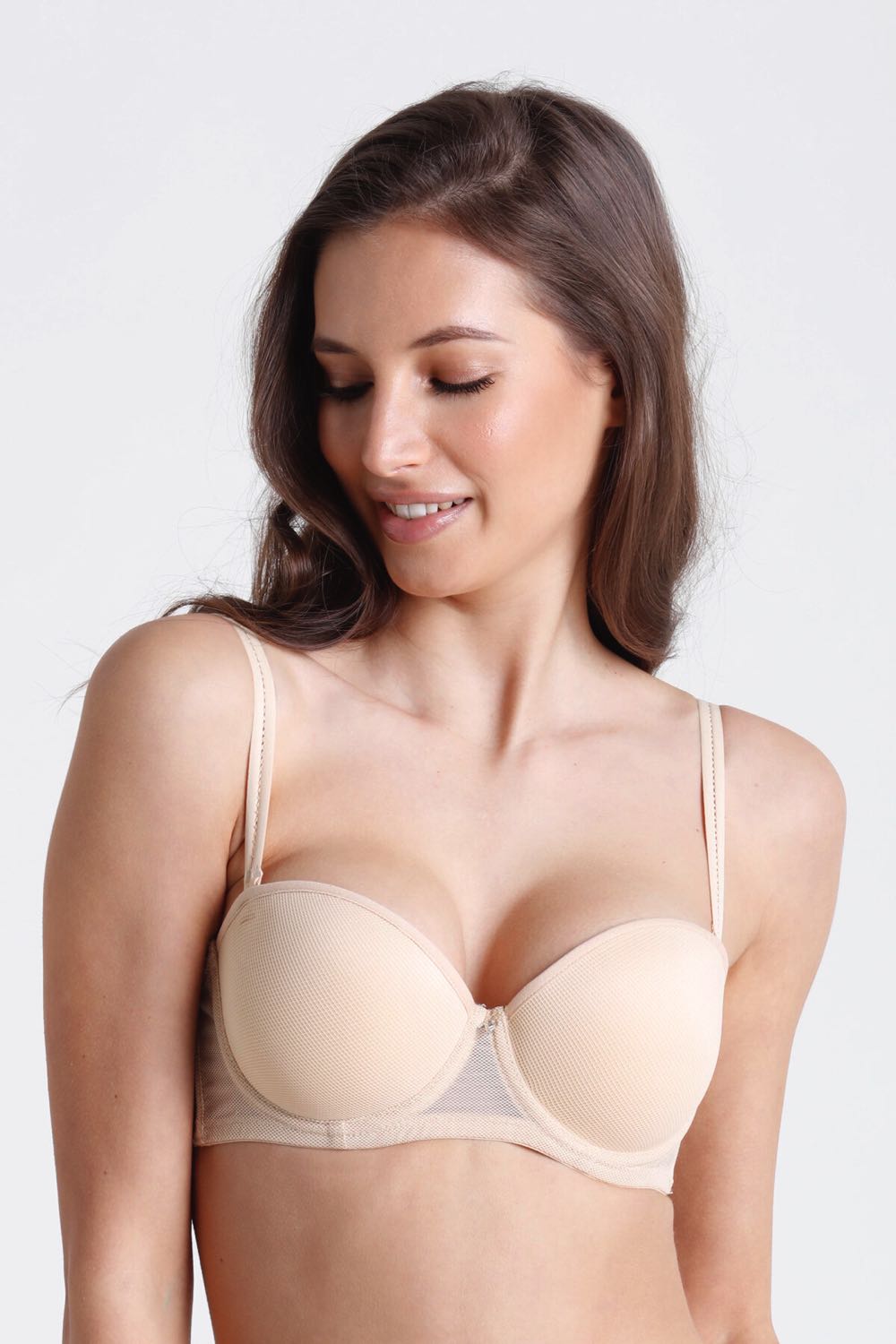 White Supported Pop Up Padded Bra