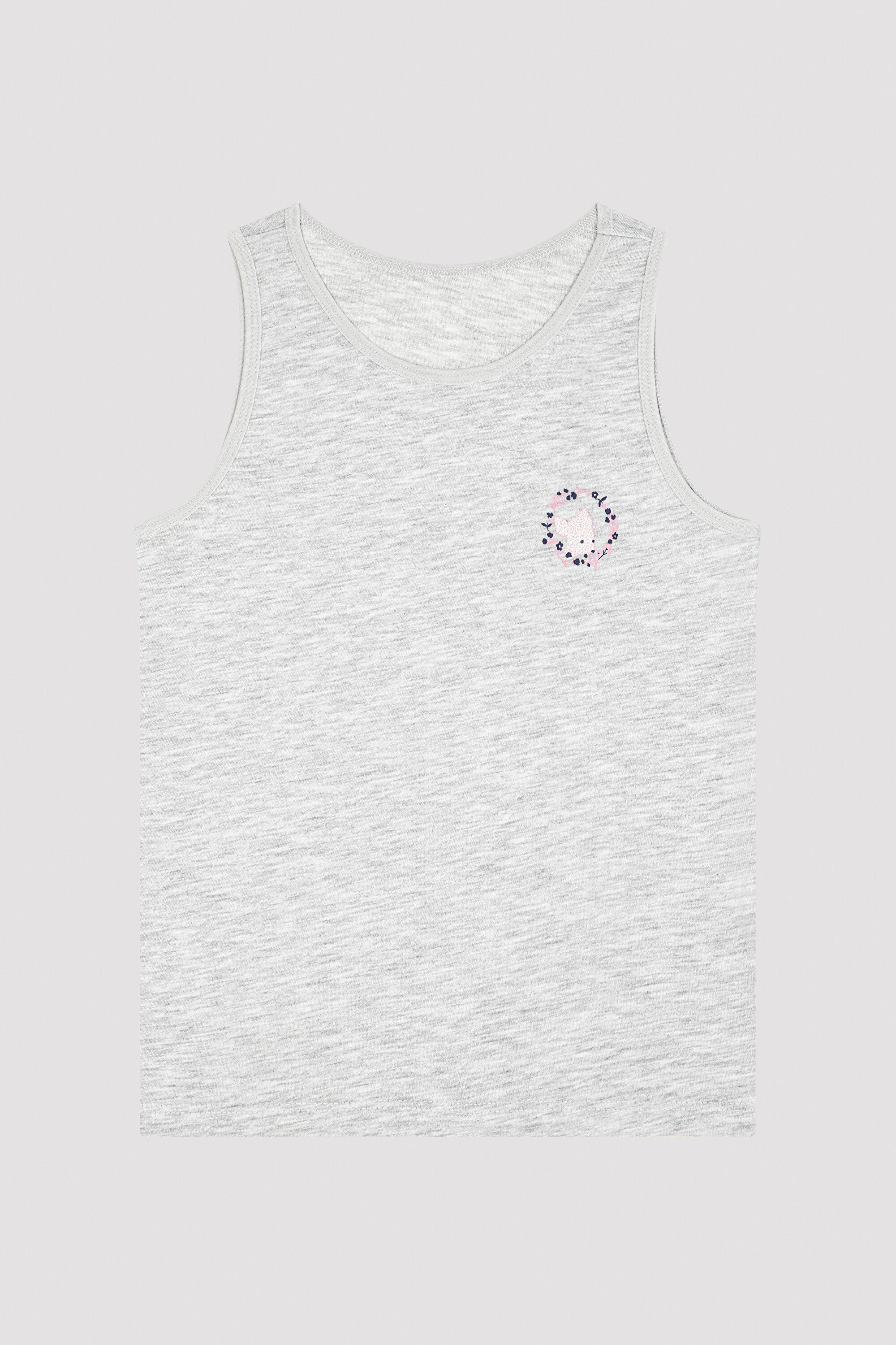Multi Colour Girls Portrait 2In1 Tank
