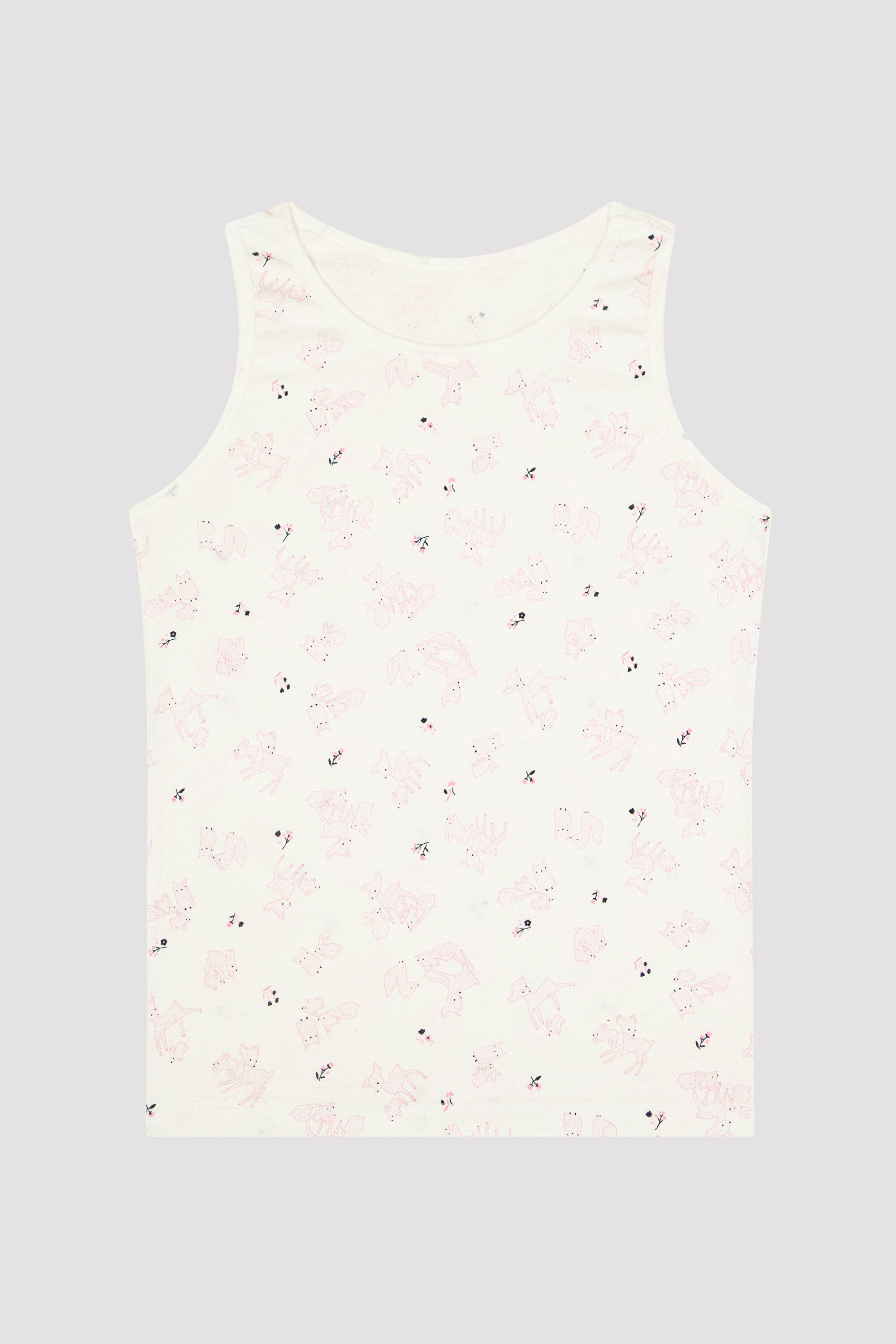 Multi Colour Girls Portrait 2In1 Tank