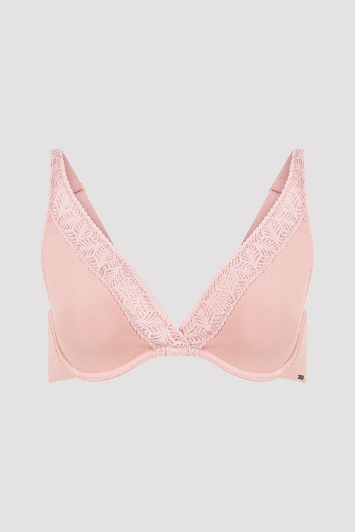 Pink Underwire Padless Minimizer Bra