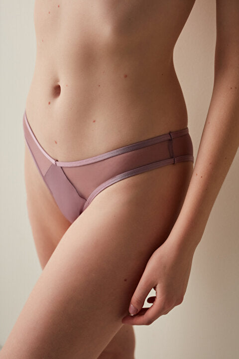 Lilac Iris V Shape Brazilian Bottom