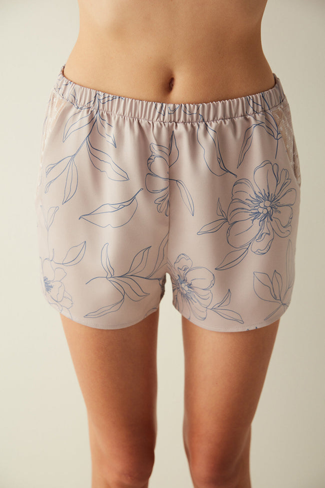 Lilac Emmy Satin Shorts Pj Bottom Main Image