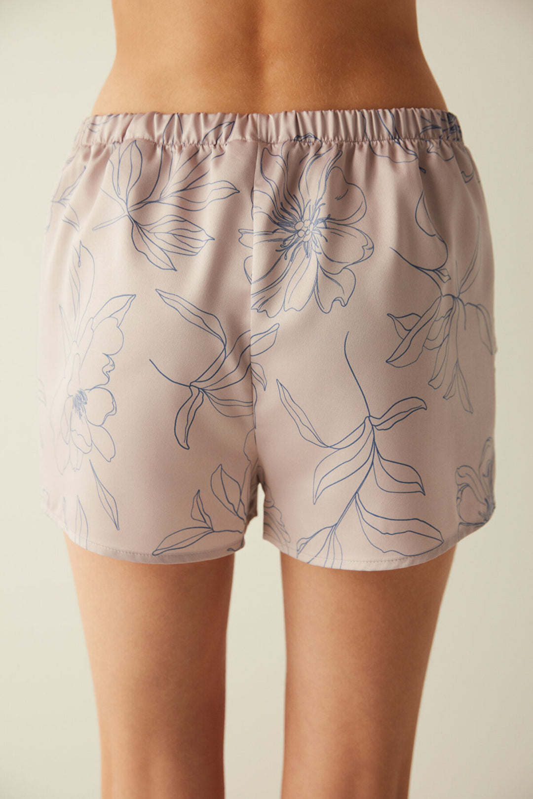 Lilac Emmy Satin Shorts Pj Bottom