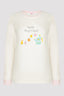 White Fruit-Tea Thermal Tshirt Pj Top
