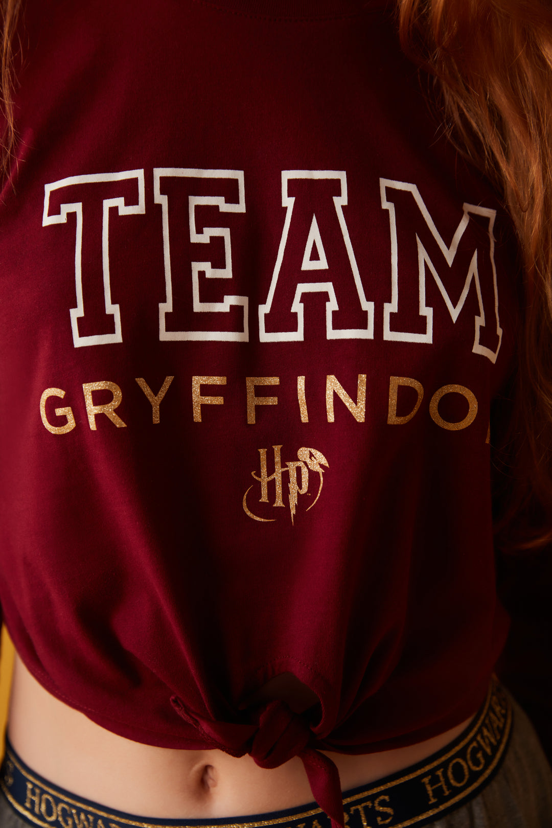 Bordeaux Hp Gryffindor Long Sleeve T-Shirt