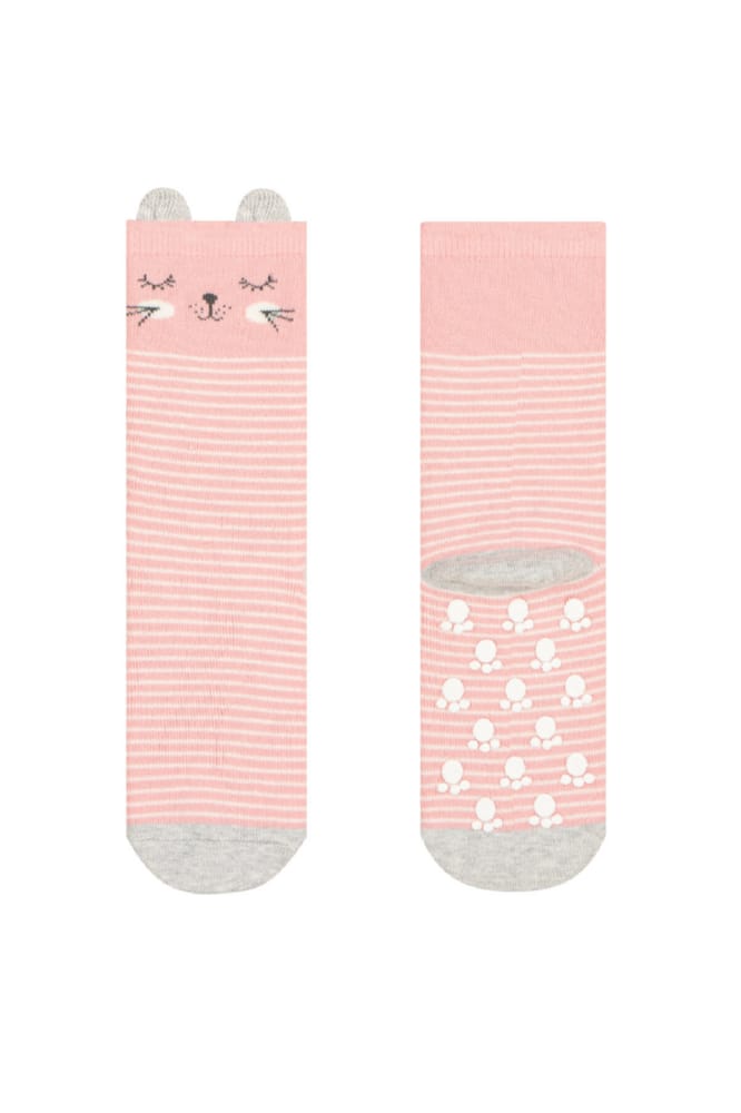 Girls Kitty 2In1 Socks