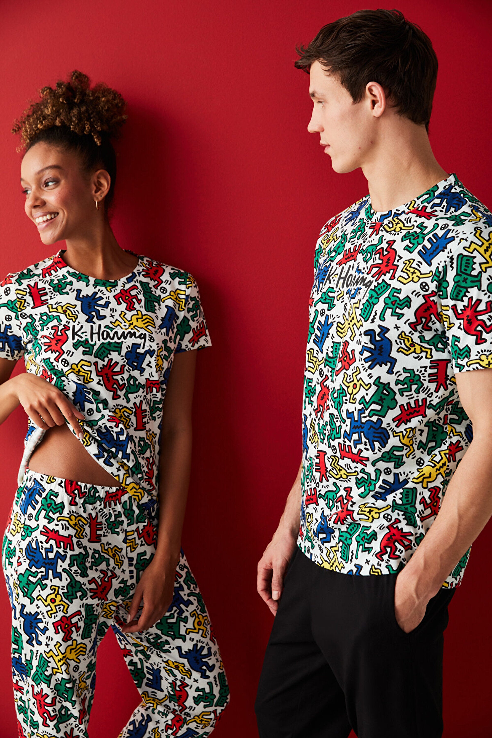 Lic Colorful Pj Set-Keith Haring Collection