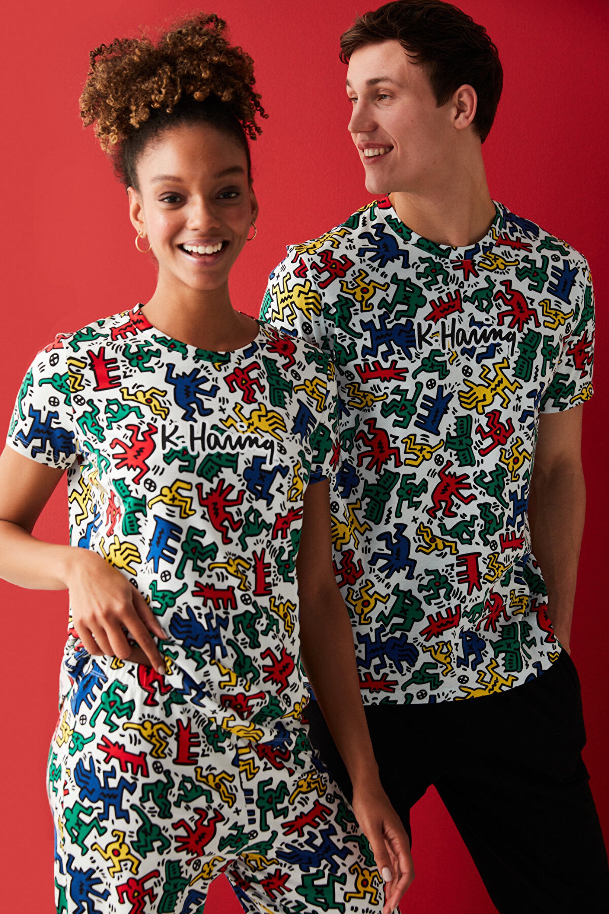 Lic Colorful Pj Set-Keith Haring Collection