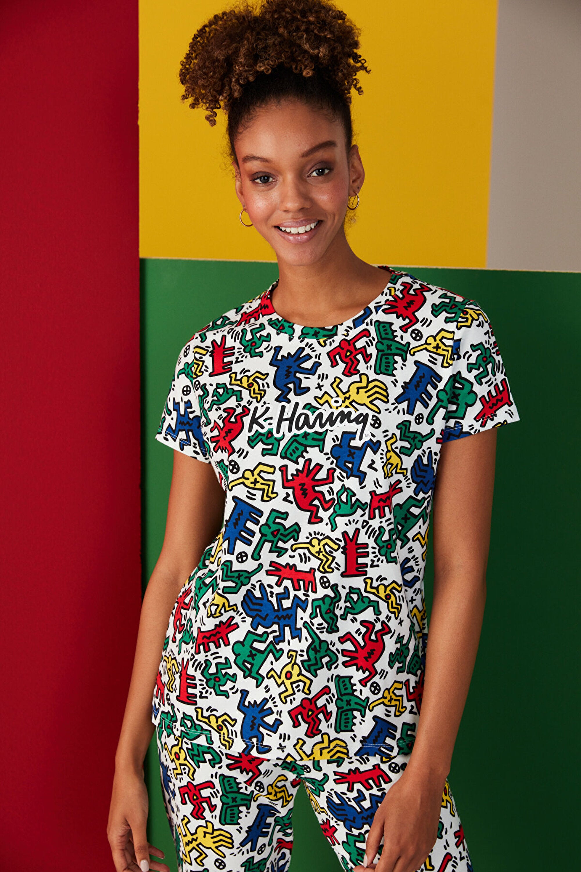 Lic Colorful Pj Set-Keith Haring Collection