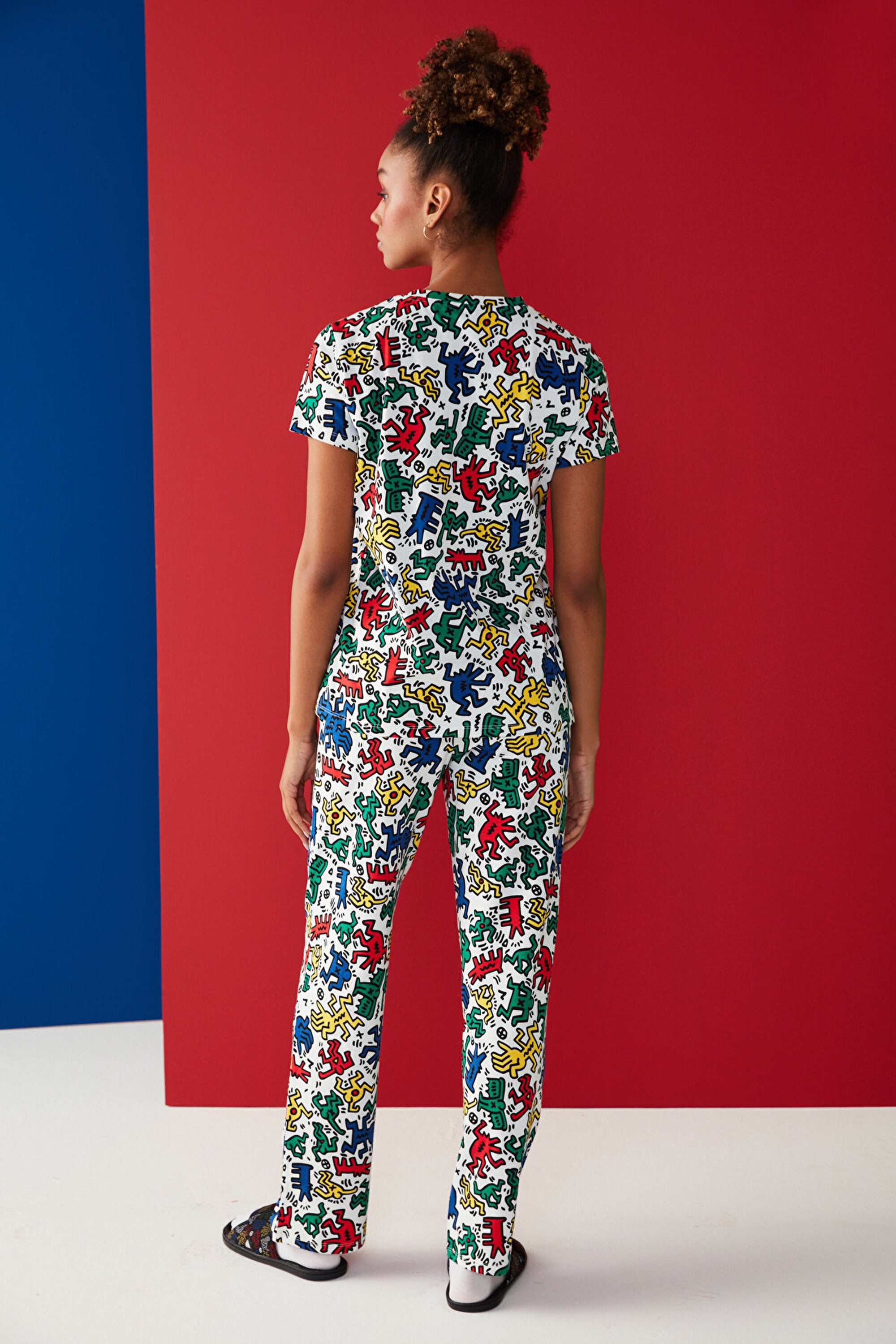 Lic Colorful Pj Set-Keith Haring Collection