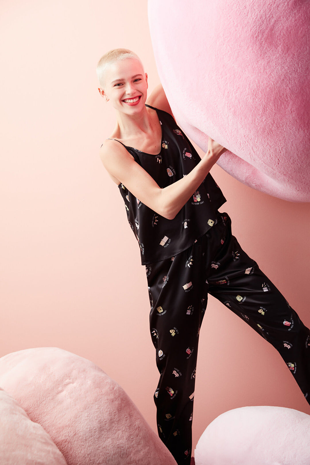 Friendship Satin Pants Pj Bottom