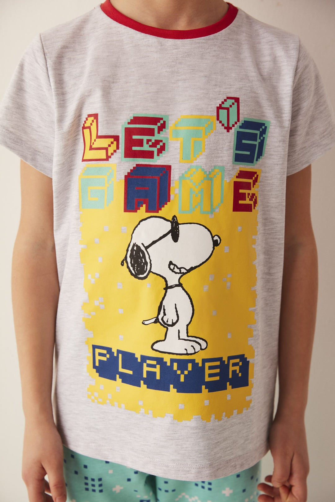 B.Lic Snoopy Player Ss 2 Pack Pj Set