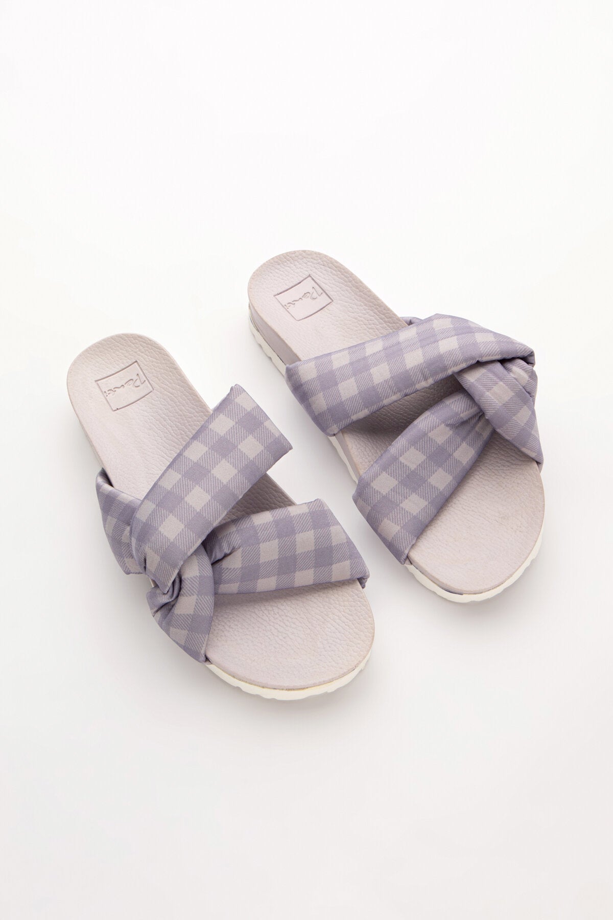 Gingham Satin Slipper