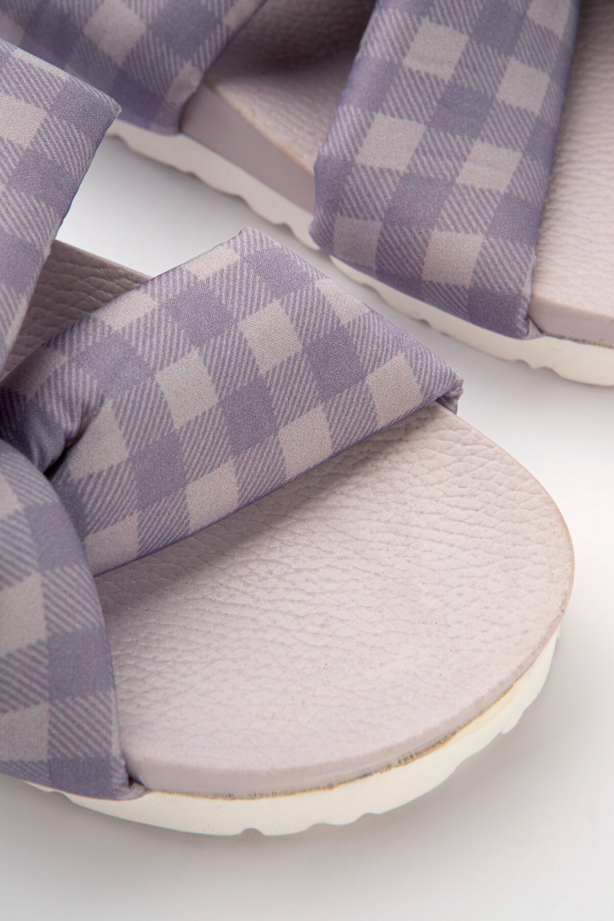 Gingham Satin Slipper