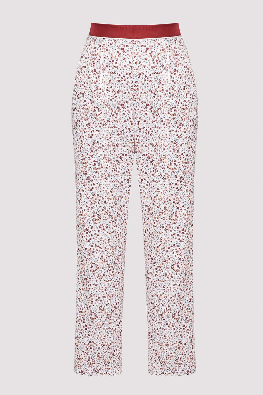 White Daphne Satin Pants Pj Bottom