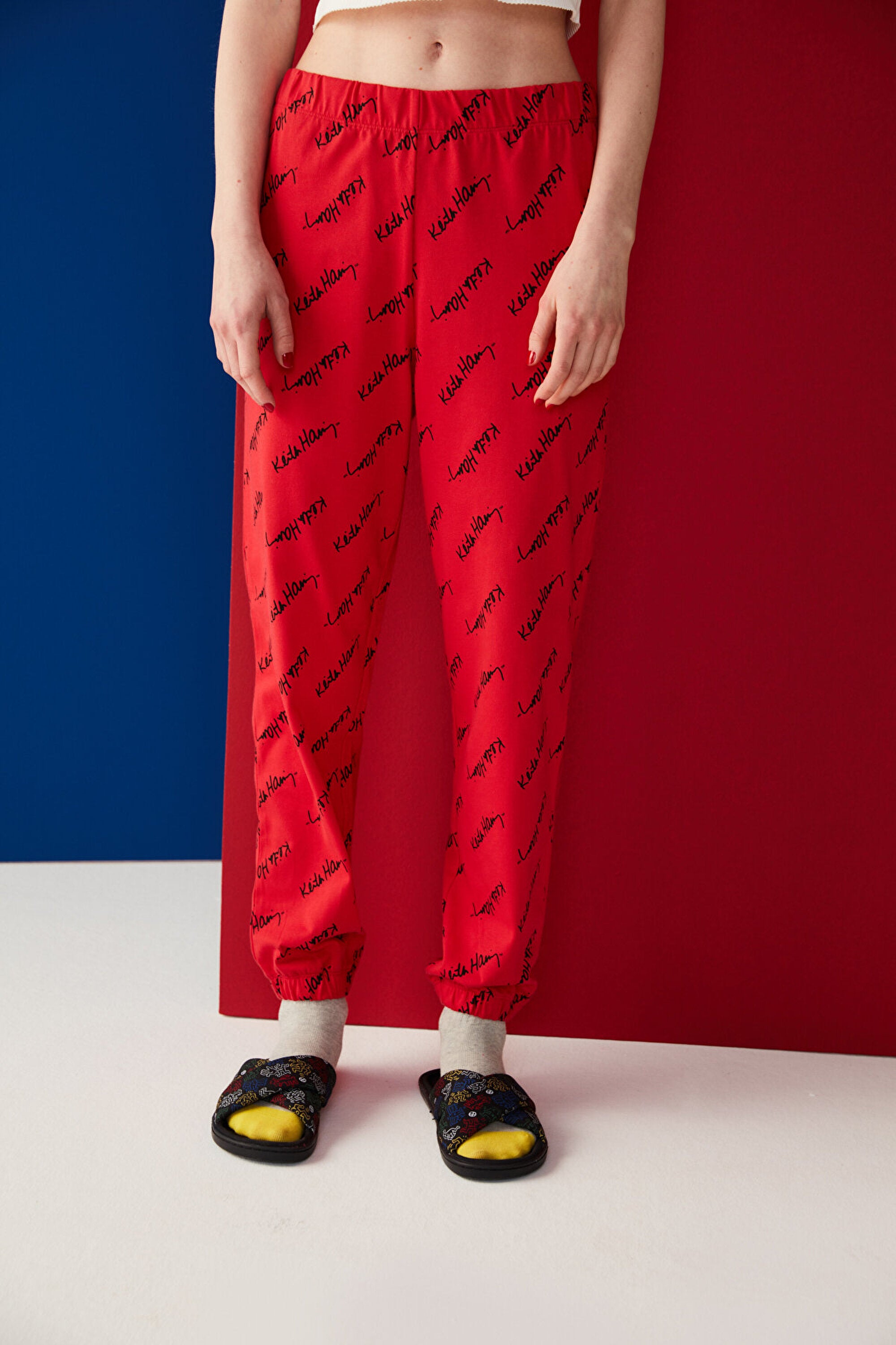 Cuffed Pants Pj Bottom-Keith Haring Collection