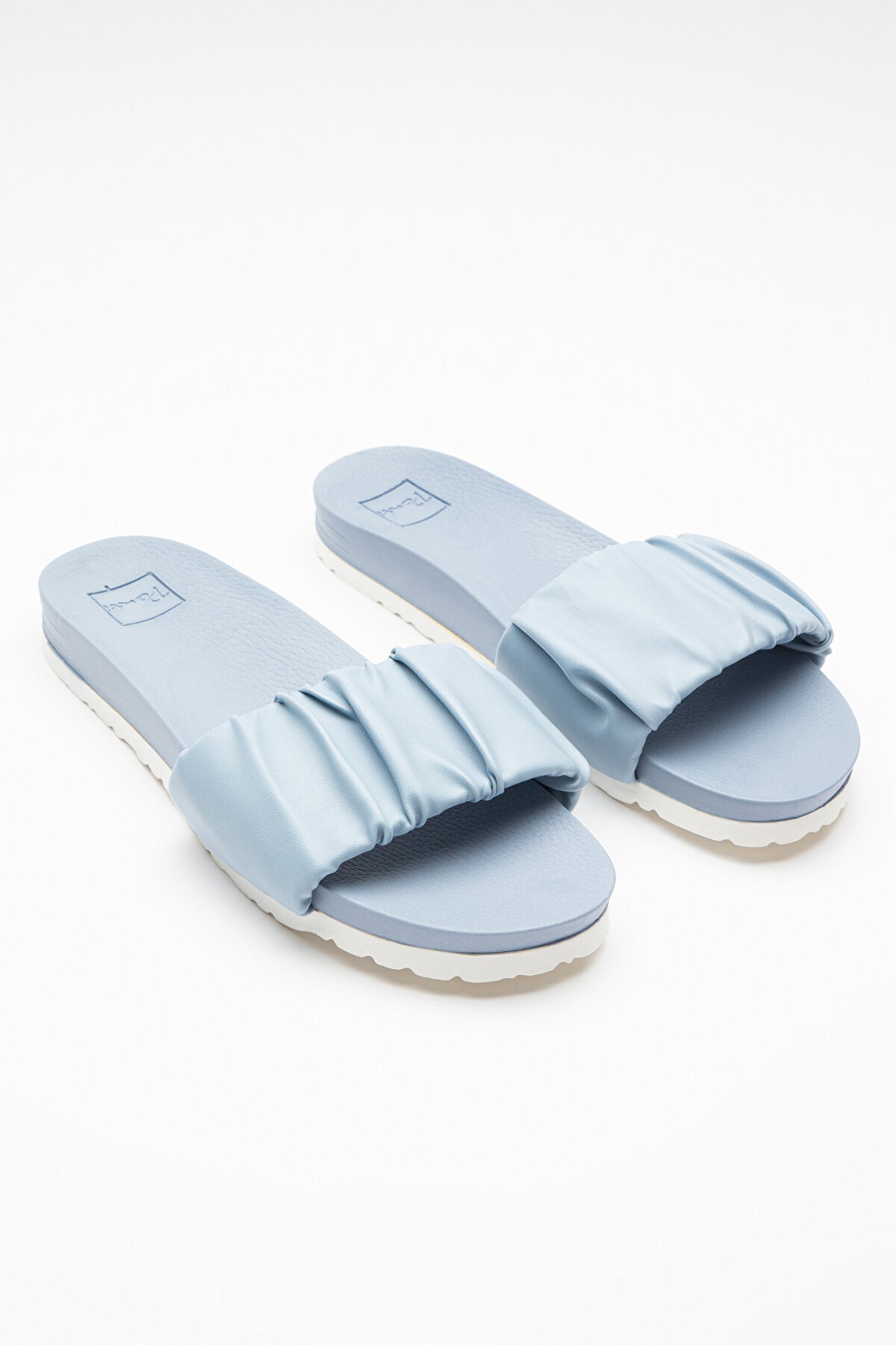 Blue Shirr Slipper