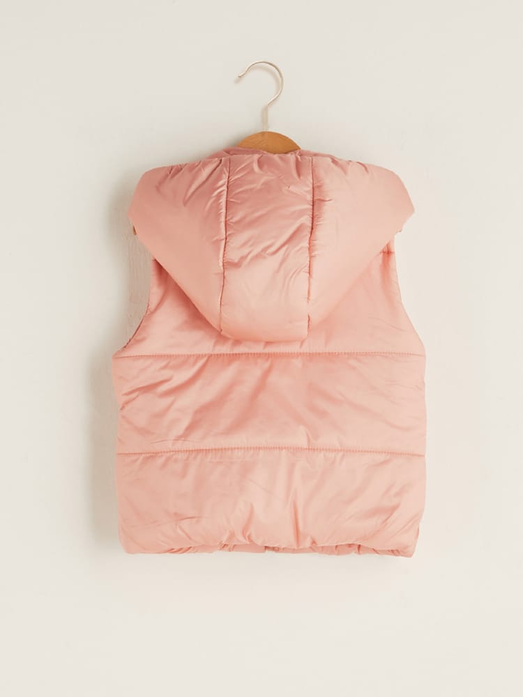 Dull Pink Colored Vest For Kids Girls