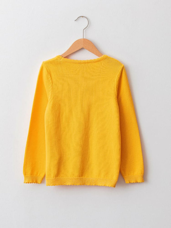 Yellow Colored Jumper For Kids Girls