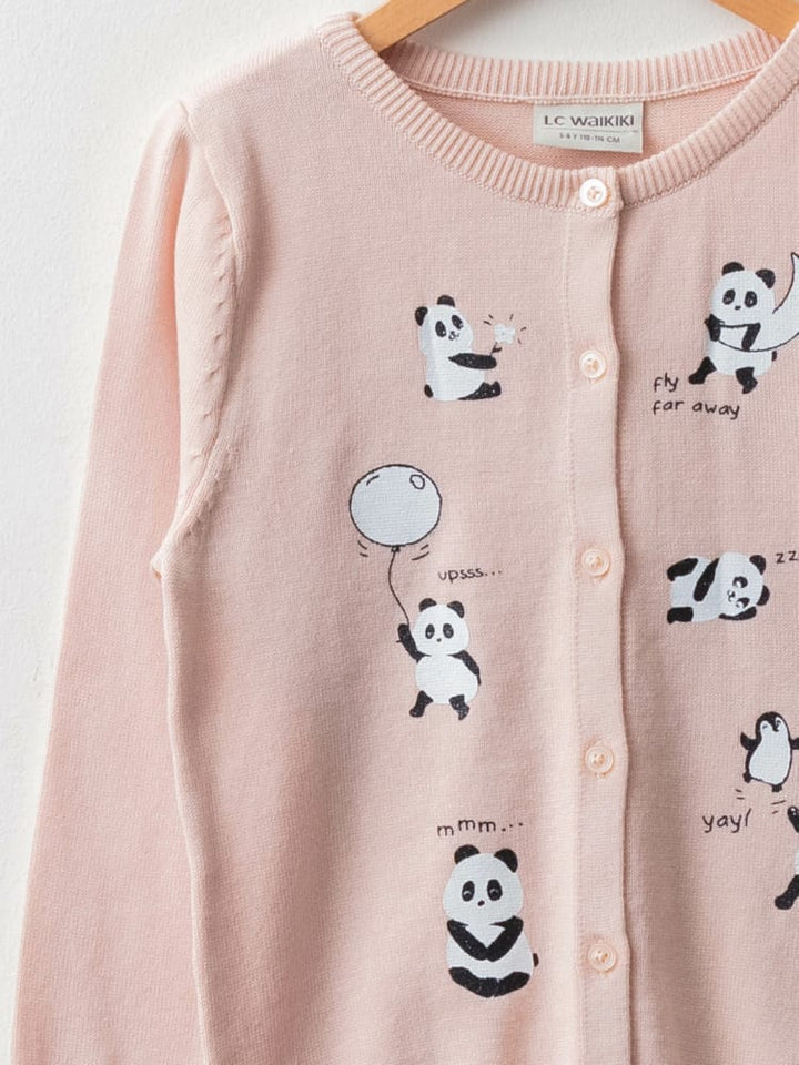 Dull Pink Colored Cardigan For Kids Girls