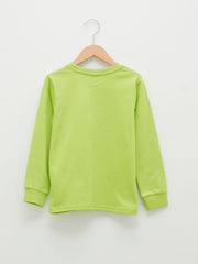 Bright Green Colored T-Shirt For Kids Boys