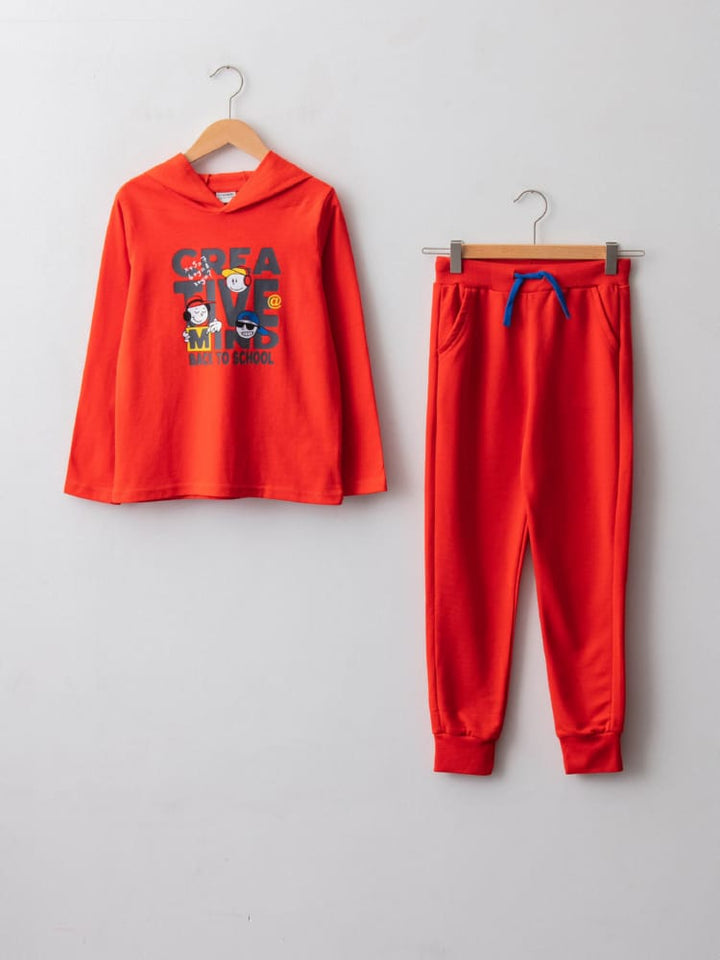 Bright Red Colored Set For Kids Boys