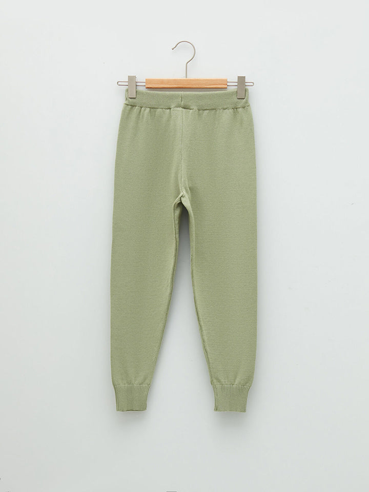 Dull Green Colored Trousers For Kids Girls