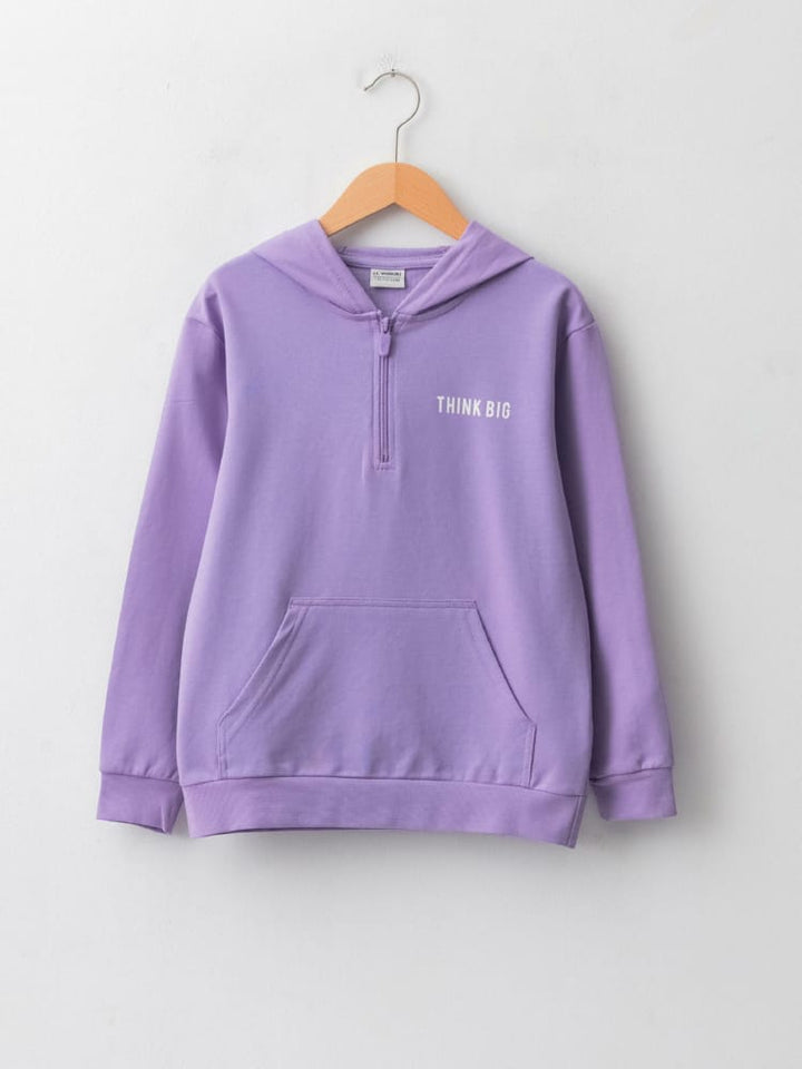 Light Purple Colored Sweatshirt For Kids Boys