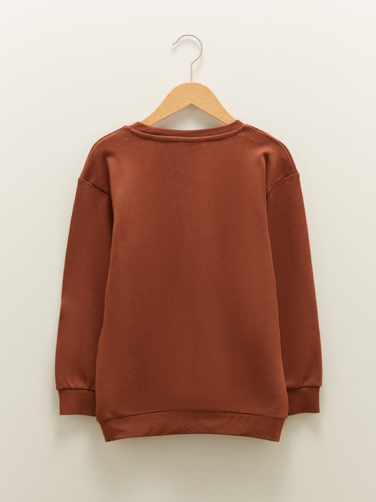Brown Colored Sweatshirt For Kids Boys