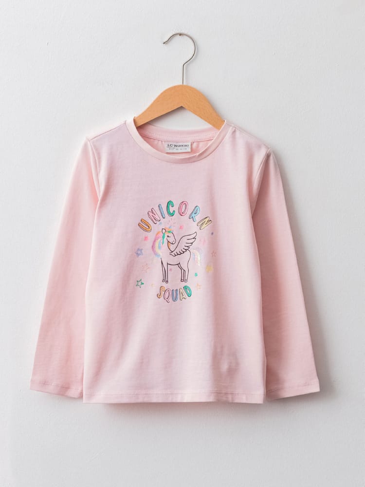 Light Pink Colored T-Shirt For Kids Girls