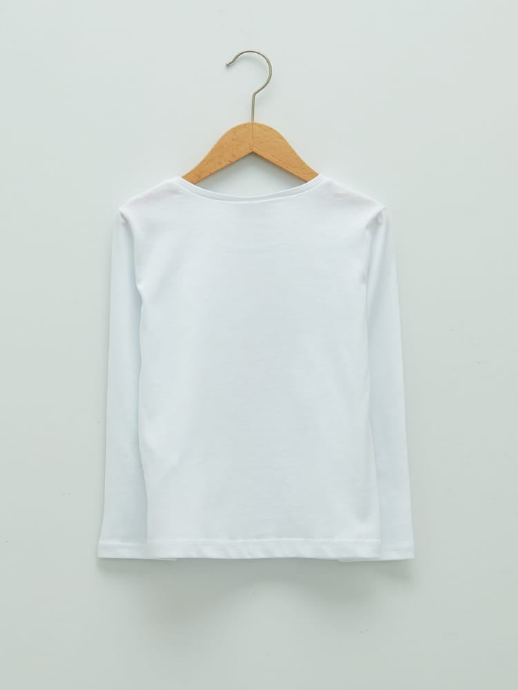 Optic White Colored Blouse For Kids Girls