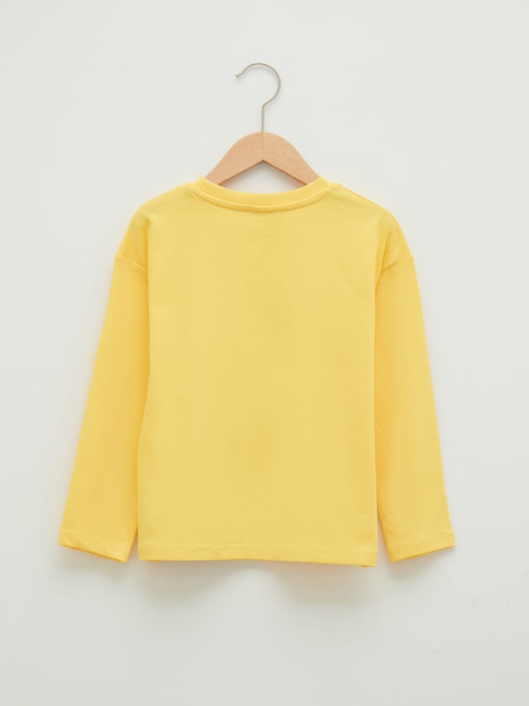 Yellow Colored T-Shirt For Kids Girls
