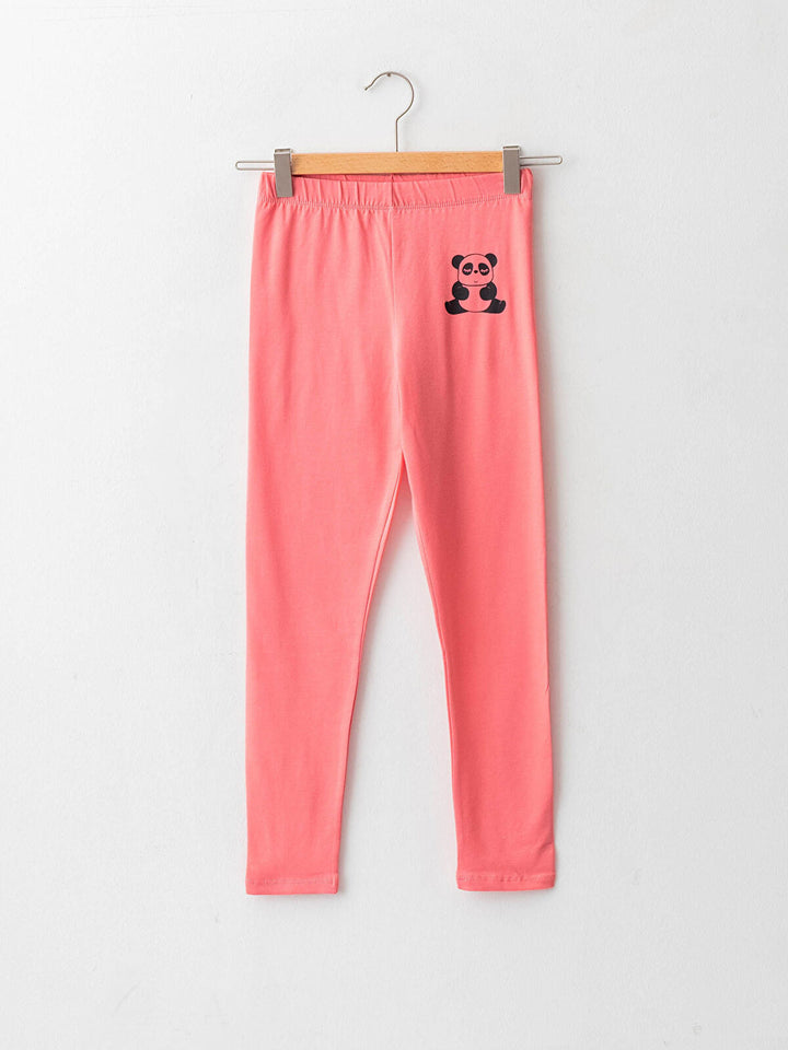 Coral Colored Leggings For Kids Girls