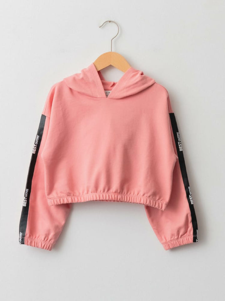 Dull Pink Colored Sweatshirt For Kids Girls