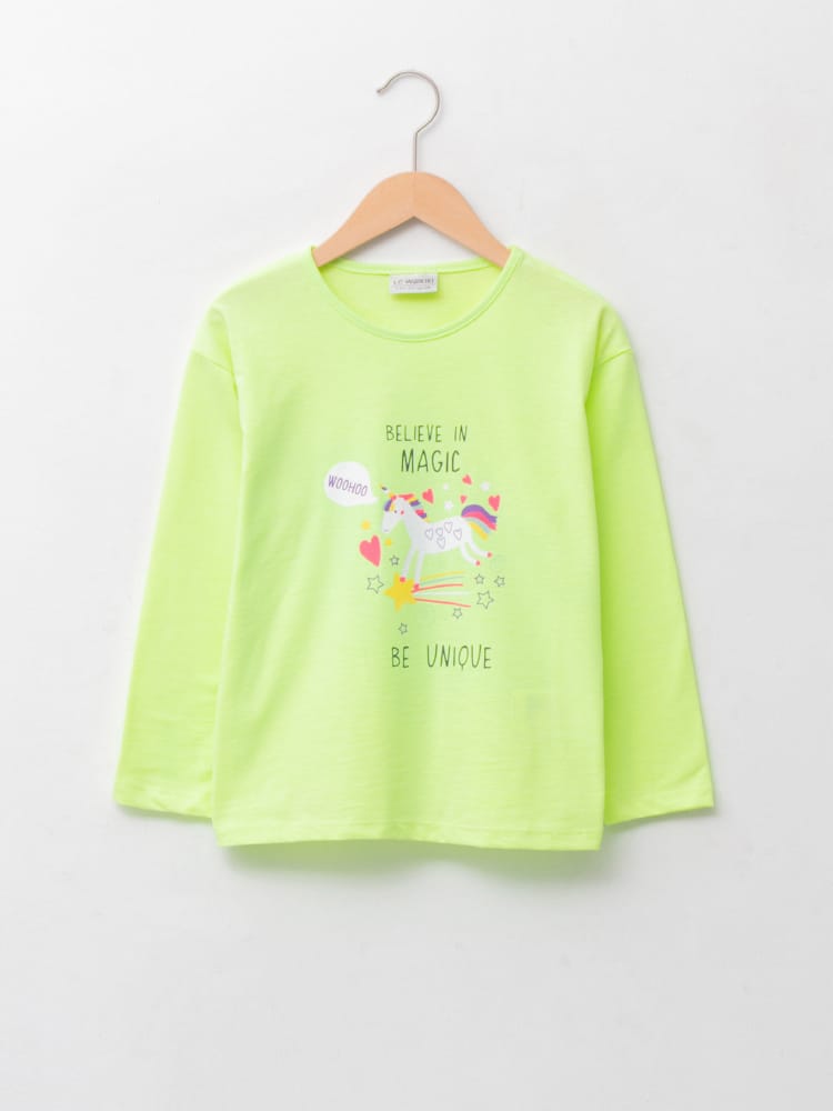 Multi Color T-Shirt For Kids Girls