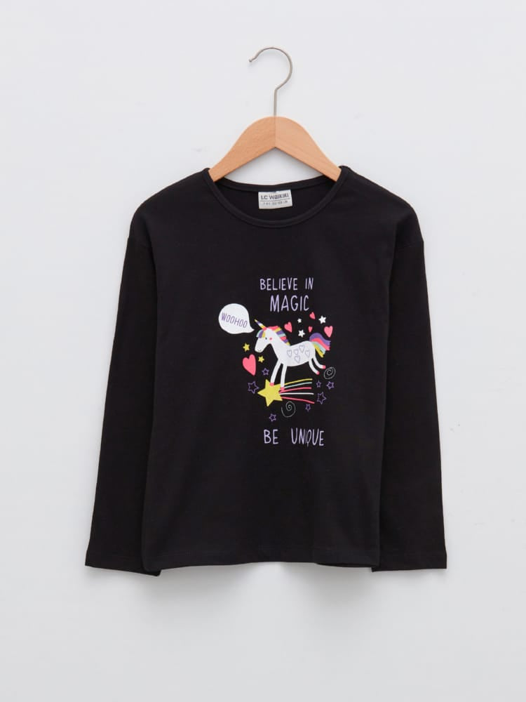 Multi Color T-Shirt For Kids Girls