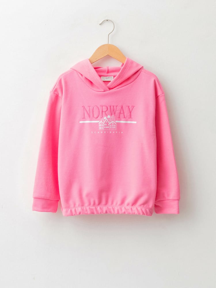 Pink Colored Sweatshirt For Kids Girls