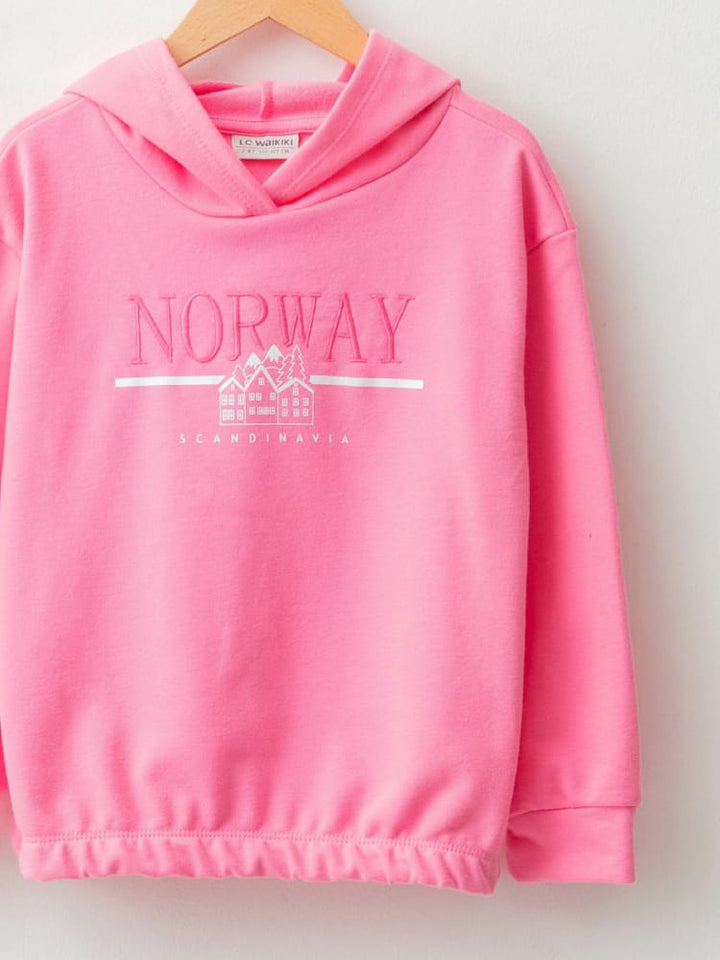 Pink Colored Sweatshirt For Kids Girls