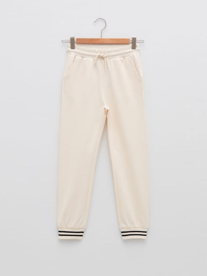 Cream Colored Trousers For Kids Girls